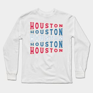 TEXT ART USA HOUSTON Long Sleeve T-Shirt